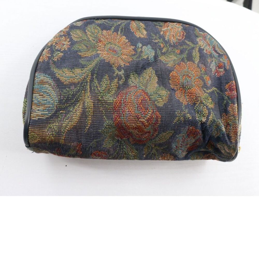 Vintage Jaguar Floral Tapestry Toiletry Bag
